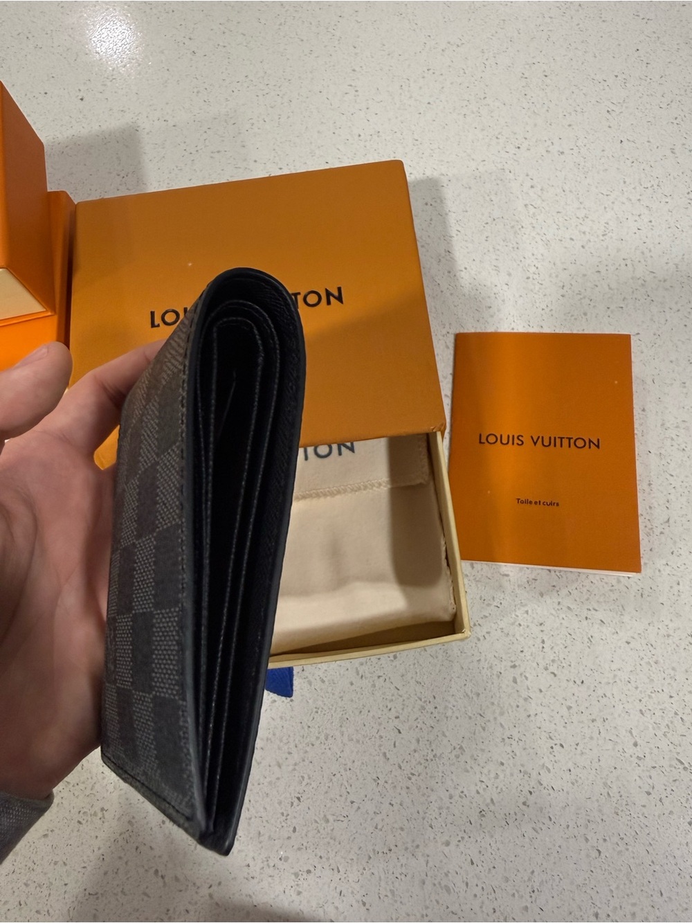Louis Vuitton Black Damier Graphite Check Bi-Fold Wallet - Picture 5 of 5